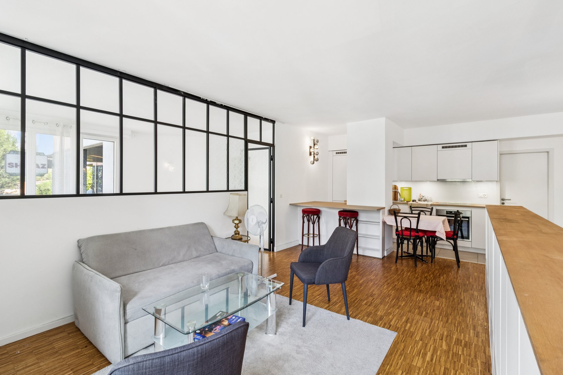 Séjour de l'appartement rénové
