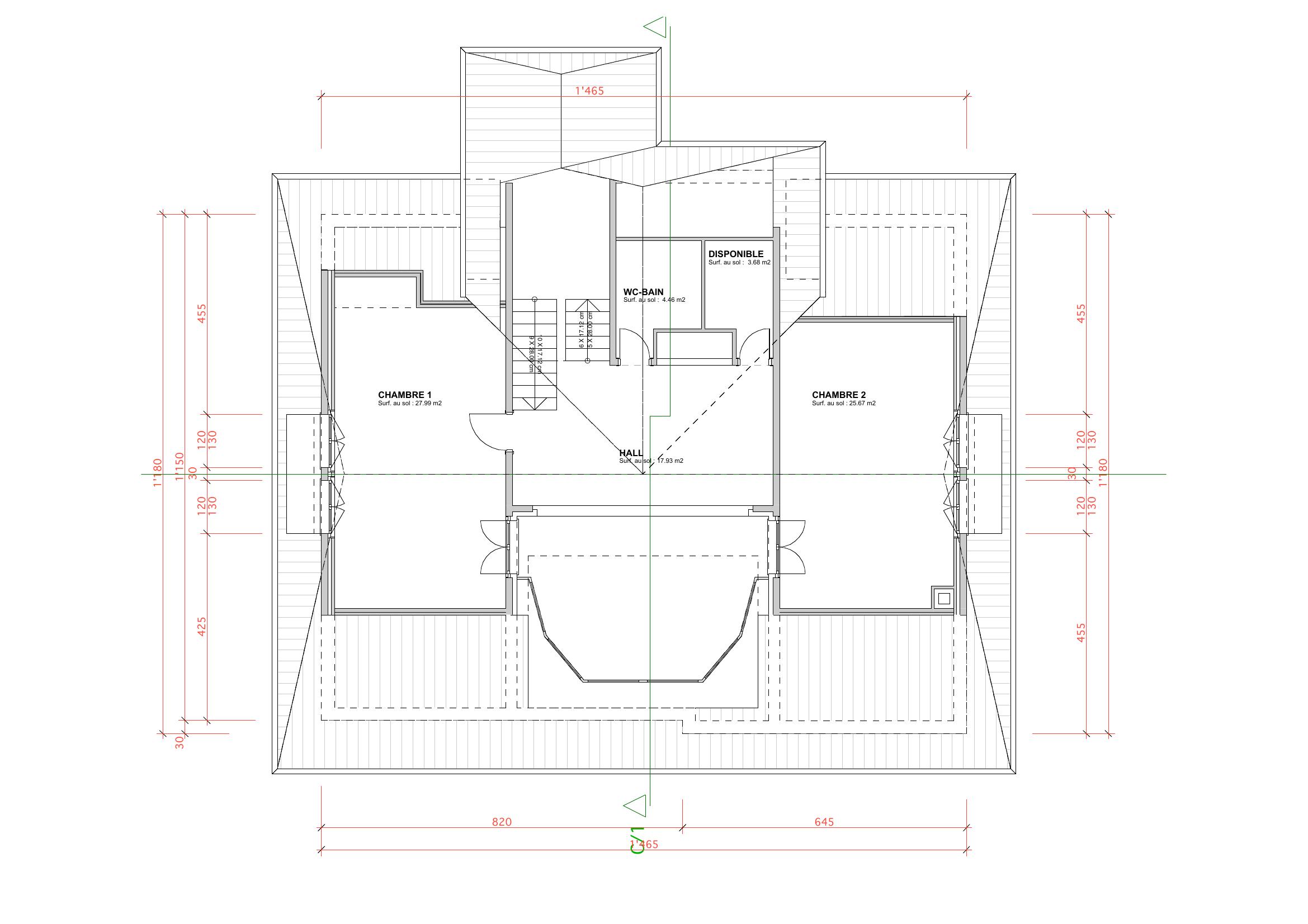 Grundriss Obergeschoss — Villa La Croix-sur-Lutry